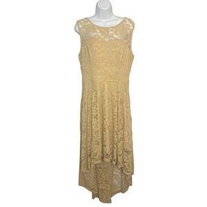 Muadress Womens XL Lace High-Low Feminine Dress Lined Fairy Going Out Event